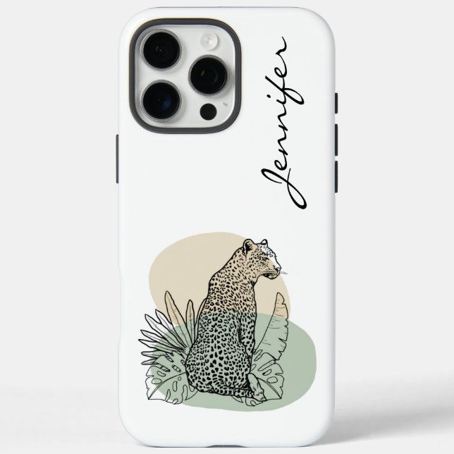 Modernes Leopard iPhone iPhone 16 Pro Max Hülle (Rückseite)