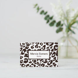Modernes Leopard-Muster Elegante Visitenkarte