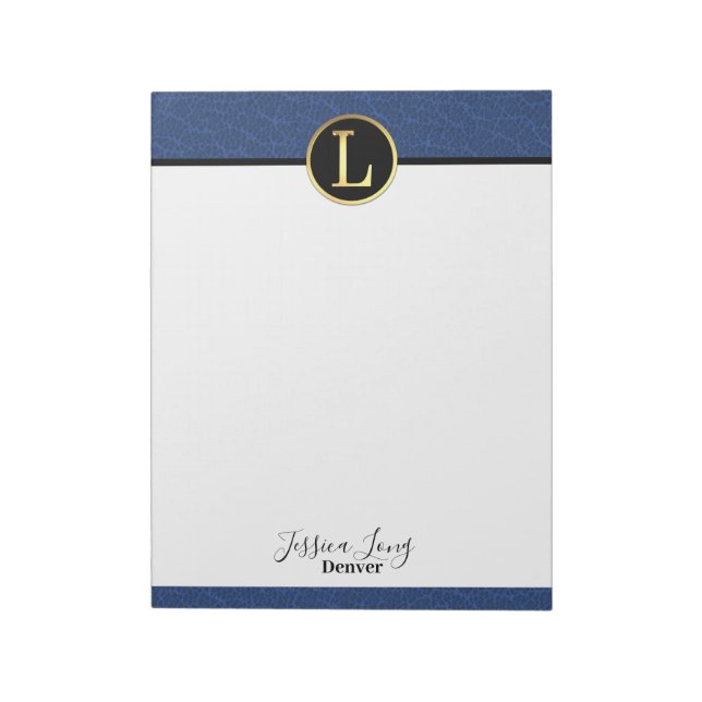 Modernes Letter L Notepad Notizblock (Rotiert)