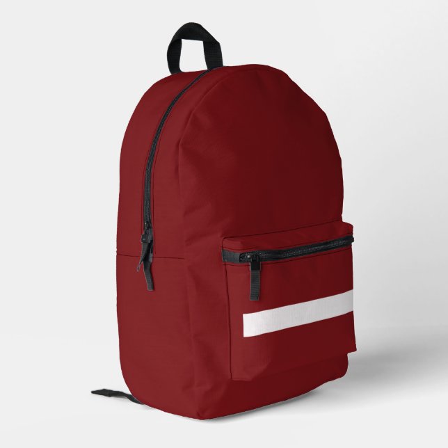 Modernes lettisches Flaggenland Souvenir Bedruckter Rucksack (Rückseitige Ecke links)