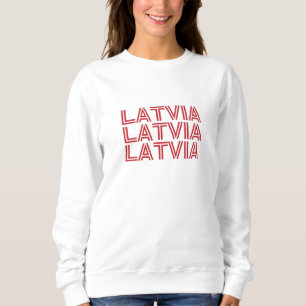 Modernes lettisches Flaggenland Souvenir Sweatshirt