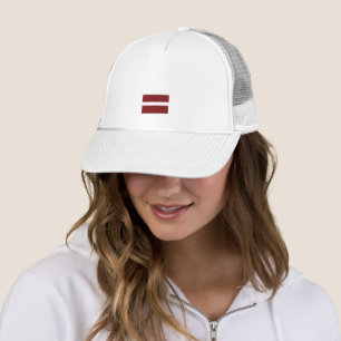 Modernes lettisches Flaggenland Souvenir Truckerkappe