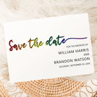 Modernes LGBT-Foto Save the Date Hochzeit