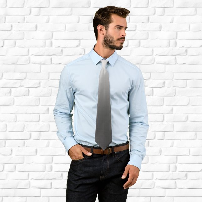 Modernes Licht in Dunkelgrau Monotone Gradient Krawatte (Modern Light to Dark Grey Monotone Gradient Neck Tie)