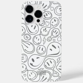 Modernes, lichtdurchlässiges Gesicht-Muster Stilwe Case-Mate iPhone 14 Pro Max Hülle