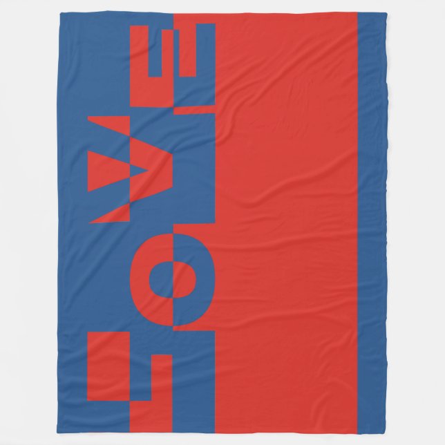 Modernes LIEBE Banner + Ihr Backgr. Ideen Fleecedecke (Vorderseite)