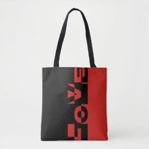 Modernes LIEBE Banner + Ihr Backgr. Ideen Tasche