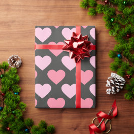 Modernes Liebe Herzmuster Papier Geschenkpapier