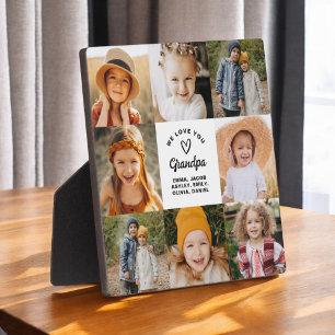 Modernes Liebe Sie Opa Collage Instagram Foto Fotoplatte
