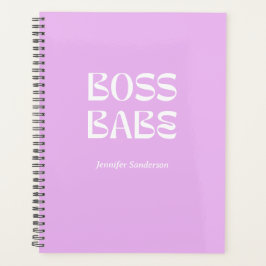 Modernes Lila 2024 Boss Babe Personalisiert Planer