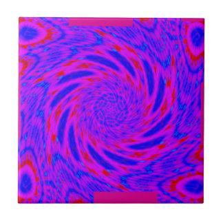 Modernes lila-blau-rosa-rosa Design Fliese