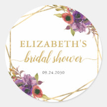 Modernes Lila Brautparty mit Blumenmotiven
