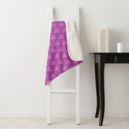 Modernes Lila Dreieck-Muster Sherpadecke