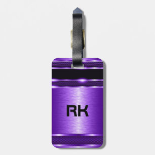 Modernes Lila geometrisches Design Gepäckanhänger
