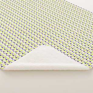 Modernes Lila geometrisches Muster für das Kalkgrü Sherpadecke