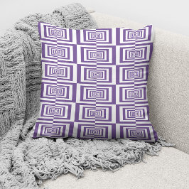 Modernes Lila geometrisches Muster Kissen