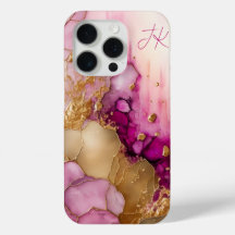 Modernes Lila Goldmarmormonogramm Personalisiert