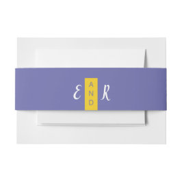 Modernes lila Hochzeitmonogramm Einladungsbanderole