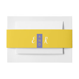 Modernes lila Hochzeitmonogramm Einladungsbanderole