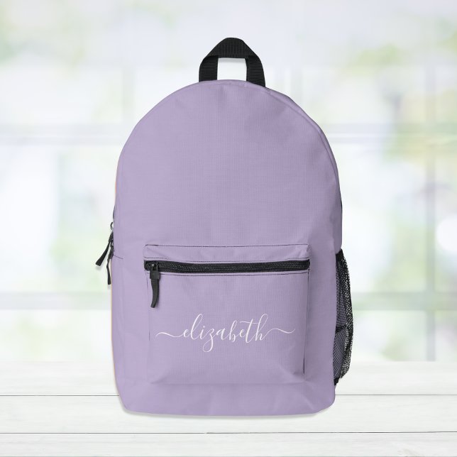 Modernes Lila Lavendel-Personalisiert Bedruckter Rucksack (Von Creator hochgeladen)