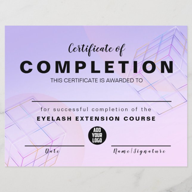 Modernes Lila Logo (Vorderseite)