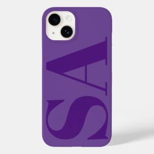 Modernes, lila Monogramm Case-Mate iPhone 14 Hülle