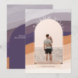 Modernes Lila Orange Streifen FOTO DANKE