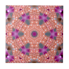 Modernes lila-rosa Rosendesign Fliese
