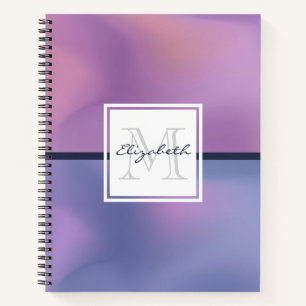 Modernes, Lila-rosa-wirbelndes, abstraktes Design Notizbuch