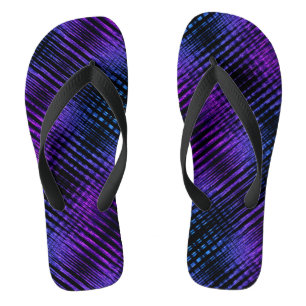 Modernes, Lila Sine Waves Muster Flip Flops