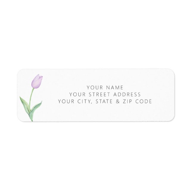 Modernes Lila Tulip Solo Brautparty (Vorne)