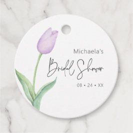 Modernes Lila Tulip Solo Brautparty Geschenkanhänger