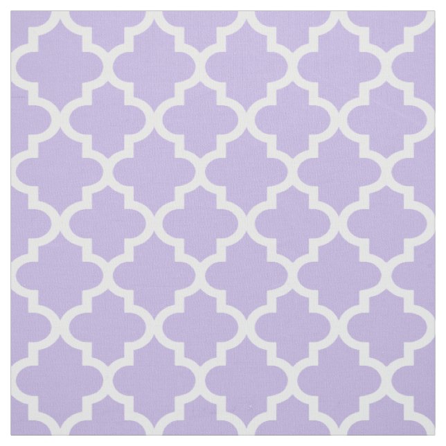 Modernes Lila und weißes Quatrefolienmuster Stoff (Muster)