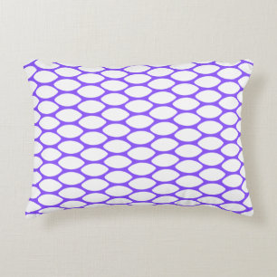 Modernes Lila Weißes Muster Akzent Pillow Dekokissen