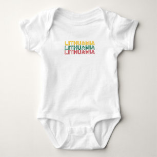 Modernes Litauen Lietuva Flaggenstaat Souvenir Baby Strampler