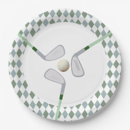 Modernes Loch in One-Par-T-Golf Geburtstag Pappteller