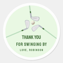 Modernes Loch in One-Par-T-Golf Geburtstag Runder Aufkleber