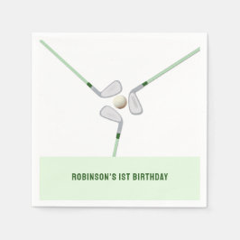 Modernes Loch in One-Par-T-Golf Geburtstag Serviette