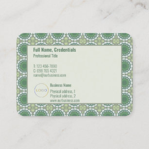 Modernes Logo Elegantes Abstraktes Blumenmuster Gr Visitenkarte