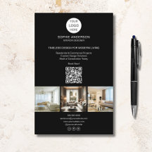 Modernes Logo Foto QR Black Beruflich Business