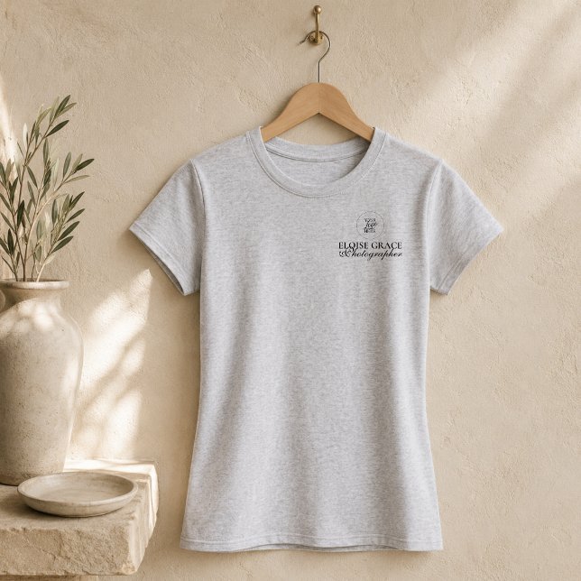 Modernes Logo Fotograf Script Geschäft Tri-Blend Shirt (Modern Logo Photographer Script Business Tri-Blend Shirt)