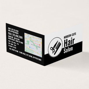 Modernes Logo, Friseur, Friseur, Salon Loyalität Visitenkarten