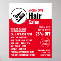 Modernes Logo, Friseur-Stylist, Friseur-Salon-Werb
