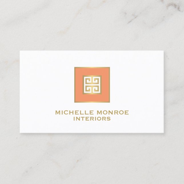 Modernes Logo für den griechischen Designer Gold/C Visitenkarte (Vorderseite)