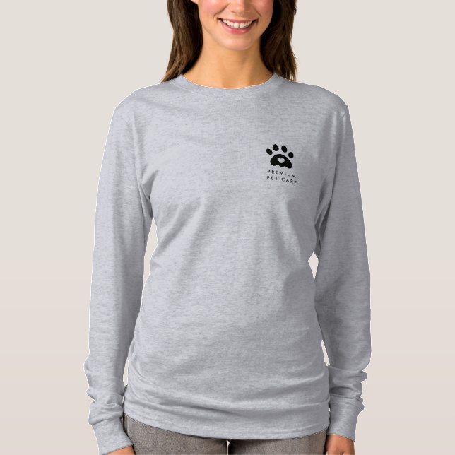 Modernes Logo für die Pet-Pflege des Dogs Walker B T-Shirt (Vorderseite)