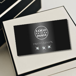 Modernes Logo für schwarze und weiße glatte Diaman Visitenkarte