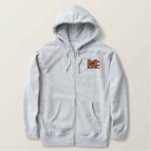 Modernes Logo gestickter ZipKapuzenpulli Bestickter Hoodie