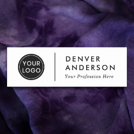 Modernes Logo, Name und Titel Namensschild