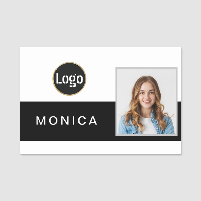 Modernes Logo, Name und Titel Namensschild (Vorderseite)
