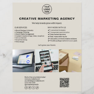Modernes Logo-Neutral-Marketing-Geschäft Flyer